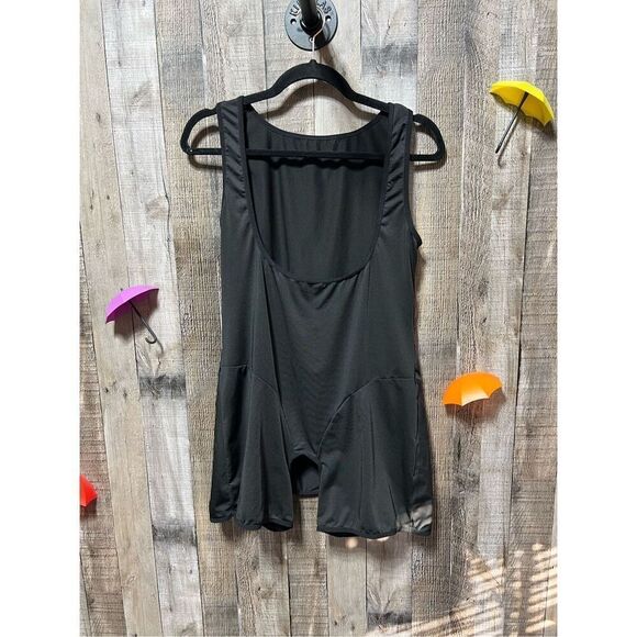 Black Crotchless Shaping One Piece Romper Shapewear - Picture 1 of 4